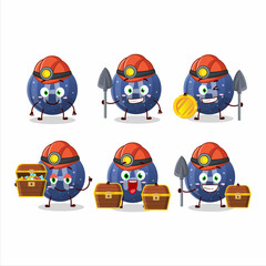 miners blue gummy candy A cute mascot character wearing helmet