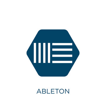 ableton vector icon. digital filled flat symbol for mobile concept and web design. Black sound glyph icon. Isolated sign, logo illustration. Vector graphics.