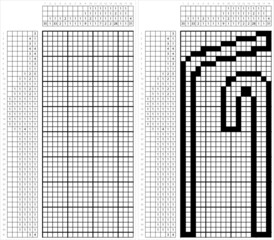 Fototapeta premium Drinking Straw Icon Nonogram Pixel Art M_2112001