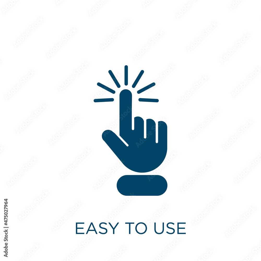 Wall mural easy to use vector icon. technology filled flat symbol for mobile concept and web design. black inte