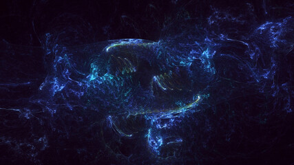 3D rendering abstract colorful fractal light background