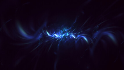 3D rendering abstract colorful fractal light background