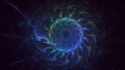 3D rendering abstract round light background