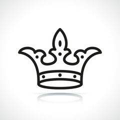 crown thin line icon isolated