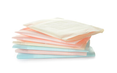 Menstrual pads isolated on white background