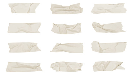 Obraz premium Realistic adhesive tape collection Sticky scotch tape of different sizes. Vector illustration.