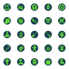 Circle color icons for halloween.