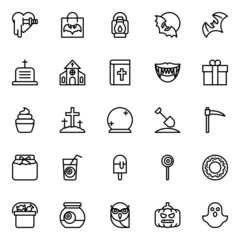 Outline icons for halloween.