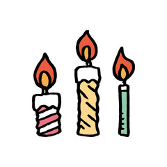 キャンドル　イラスト