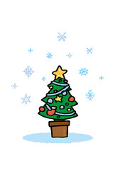 クリスマスツリー　イラスト