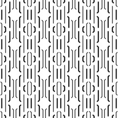 Fototapeta na wymiar Vector seamless black and white geometric pattern.