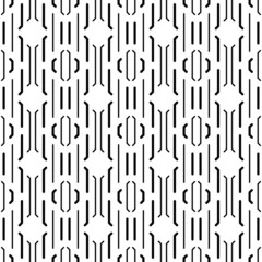 Vector seamless black and white geometric pattern.