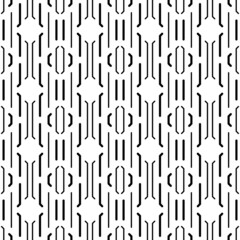 Vector seamless black and white geometric pattern.