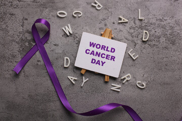 Purple Ribbon For Alzheimer's Disease, Pancreatic Cancer, Epilepsy Awareness, World Cancer Day