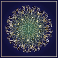 Luxury mandala background with golden arabesque pattern Arabic Islamic east style.