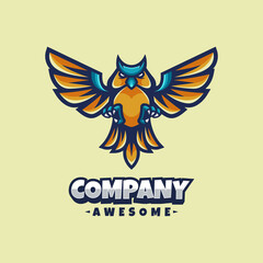 illustratiin vector graphic of OWL, good for logo design