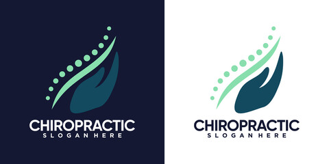 chiropractic logo design with creative concept