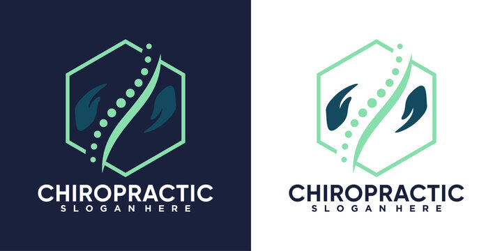 chiropractic logo design with creative concept