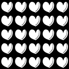seamless pattern of heart shape 