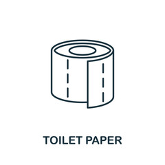 Toilet Paper icon. Line element from bathroom collection. Linear Toilet Paper icon sign for web design, infographics and more.