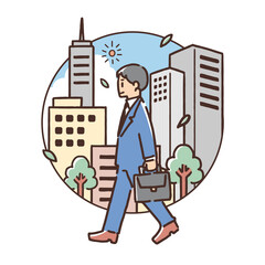 歩くサラリーマン