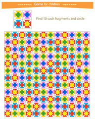  A game for children. Find the shapes 