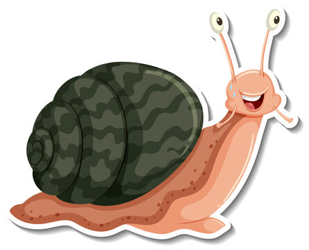 A snail animal cartoon sticker