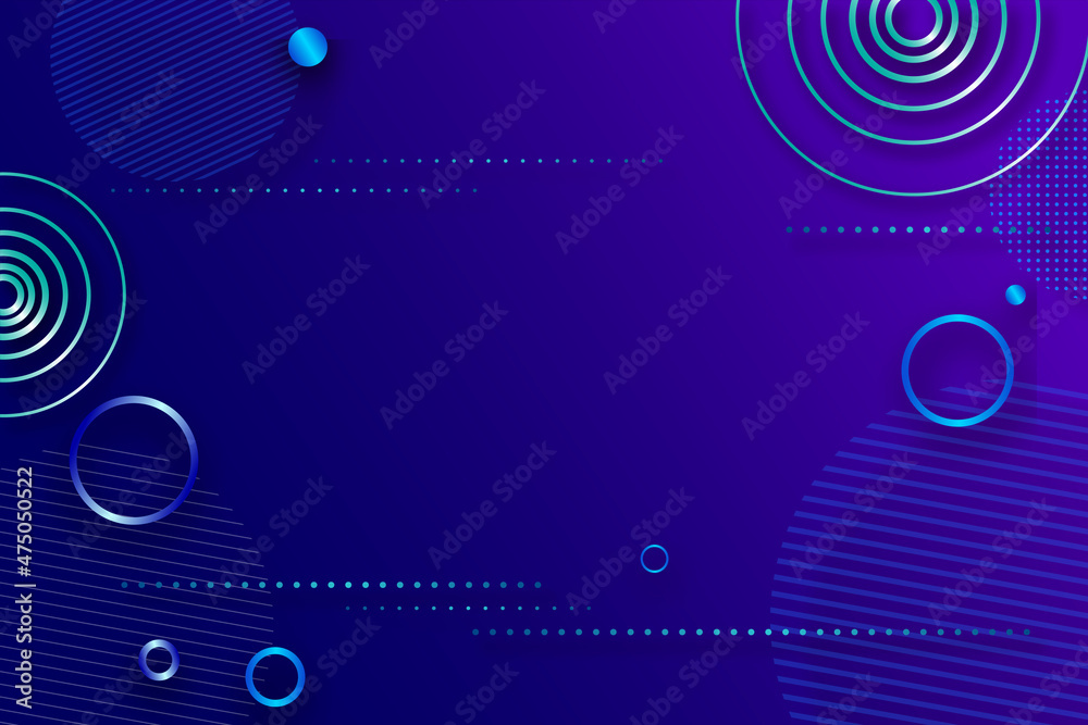 Poster Creative digital blue background with tech elements. Design and landing page concept. 3D Rendering.