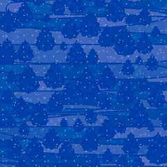 winter landscape. Christmas trees in the snow. forest. abstract blue cover. design of printed products. print.