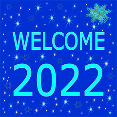 Welcome 2022 card - illustration