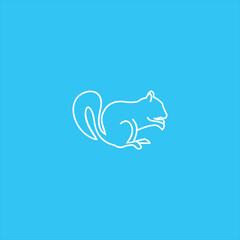 Squirrel Vector Logo Templates Line Art