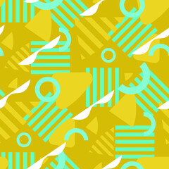 Abstract  bauhaus vector seamless pattern
