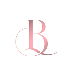 LB, BL monogram logo.Typographic signature icon.Letter b and letter l.Lettering sign isolated on light fund.Wedding, fashion, beauty serif alphabet initials.Elegant, luxury style. Decorative swirl.	 - obrazy, fototapety, plakaty