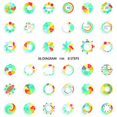 Elements for business data visualization, Modern infographic design, vector set templates
