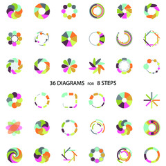 Elements for business data visualization, Modern infographic design, vector set templates