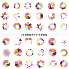Elements for business data visualization, Modern infographic design, vector set templates