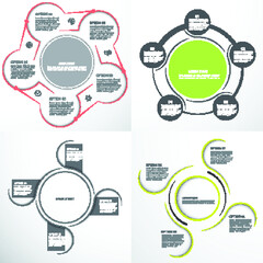 Elements for business data visualization, Modern infographic design, vector set templates