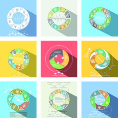 Elements for business data visualization, Modern infographic design, vector set templates