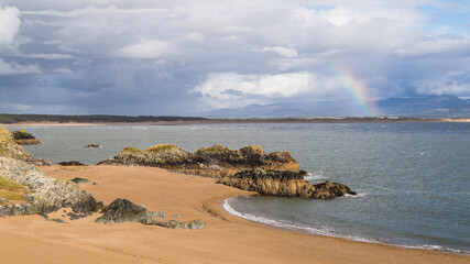 Rainbow over Llanddwyn Island and Newborough Forest