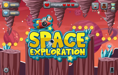 A Game Template Galaxy Space Scene
