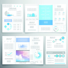 Elements for business data visualization, Modern infographic design, vector set templates