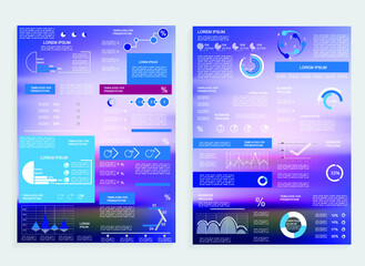 Elements for business data visualization, Modern infographic design, vector set templates