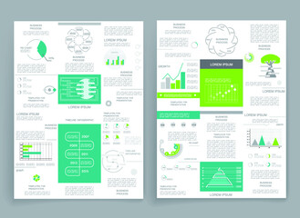 Elements for business data visualization, Modern infographic design, vector set templates