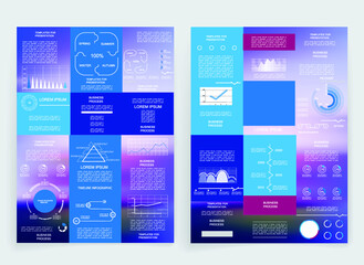 Elements for business data visualization, Modern infographic design, vector set templates