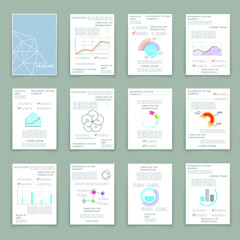 Naklejka premium Elements for business data visualization, Modern infographic design, vector set templates