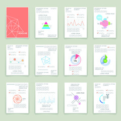 Elements for business data visualization, Modern infographic design, vector set templates
