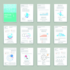Elements for business data visualization, Modern infographic design, vector set templates