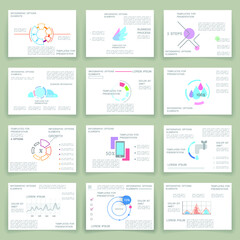 Elements for business data visualization, Modern infographic design, vector set templates