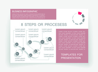 Elements for business data visualization, Modern infographic design, vector set templates