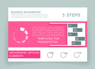 Elements for business data visualization, Modern infographic design, vector set templates